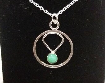 Sterling silver and Chrysoprase necklace