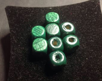 Dark wood square beads