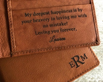 Leather wallet mens • personalized leather wallet • custom leather wallet • genuine leather wallet • monogram wallet • A.Saddle* 7751