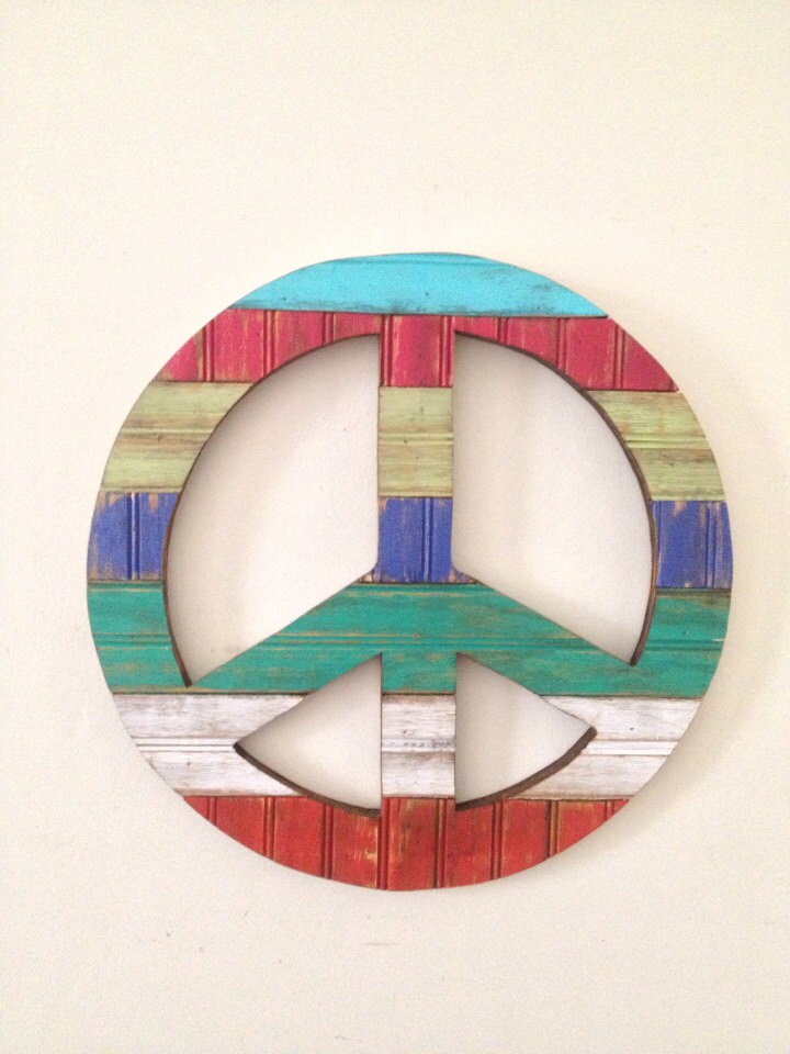 Rustic Home Decor Peace Sign