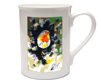 Cheeky Christmas Robin mug