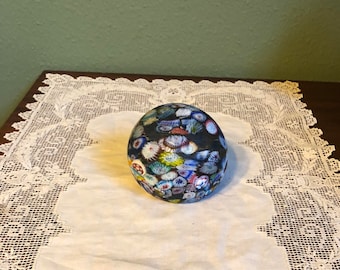 Vintage millefeori Art Glass PAPER WEIGHT hand blown glass paperweight pattern