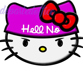 Hell No Kitty sticker