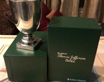 Lovely Boxed Kirk Stieff Thomas Jefferson Goblet