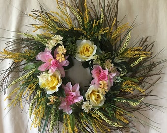 Spring Door Wreaths - Front Door Wreaths - Spring Front Door Wreath - Spring Wreaths For Front Door - Summer Wreaths - Summer Door Wreath