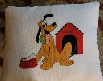 Disney Pluto Cross stitch Pillow