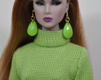 Fashion Royalty FR2 Handmade outfit Nu Face Barbie doll 12" knitting dress Integrity Toys Poppy Parker Victoire Roux Color Infusion clothes
