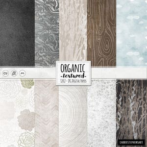Organic Nature Digital Paper, Wood Pattern Paper, Photography Backdrop, Woodland Wedding, Instant Download Digital Background, Neutral