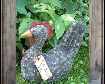 Instant download pdf digital pattern Primitive folk art speckled hen doorstop primitive folk art HAFAIR OFG faap 142