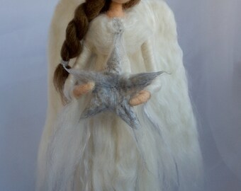 Angel Tree Topper Needle Felted Large