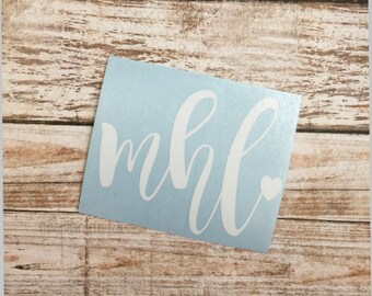 Initial Decal | Lowercase Decal | Personalized Decal | Monogram Decal | Monogram Yeti Decal | Car Decal | Vinyl Decal | Simple Decal