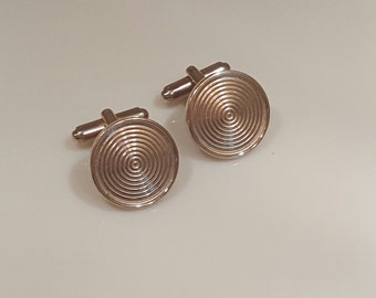 Mid-century modern round cufflinks