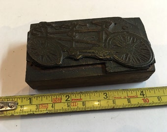 Vintage wood Printers Block