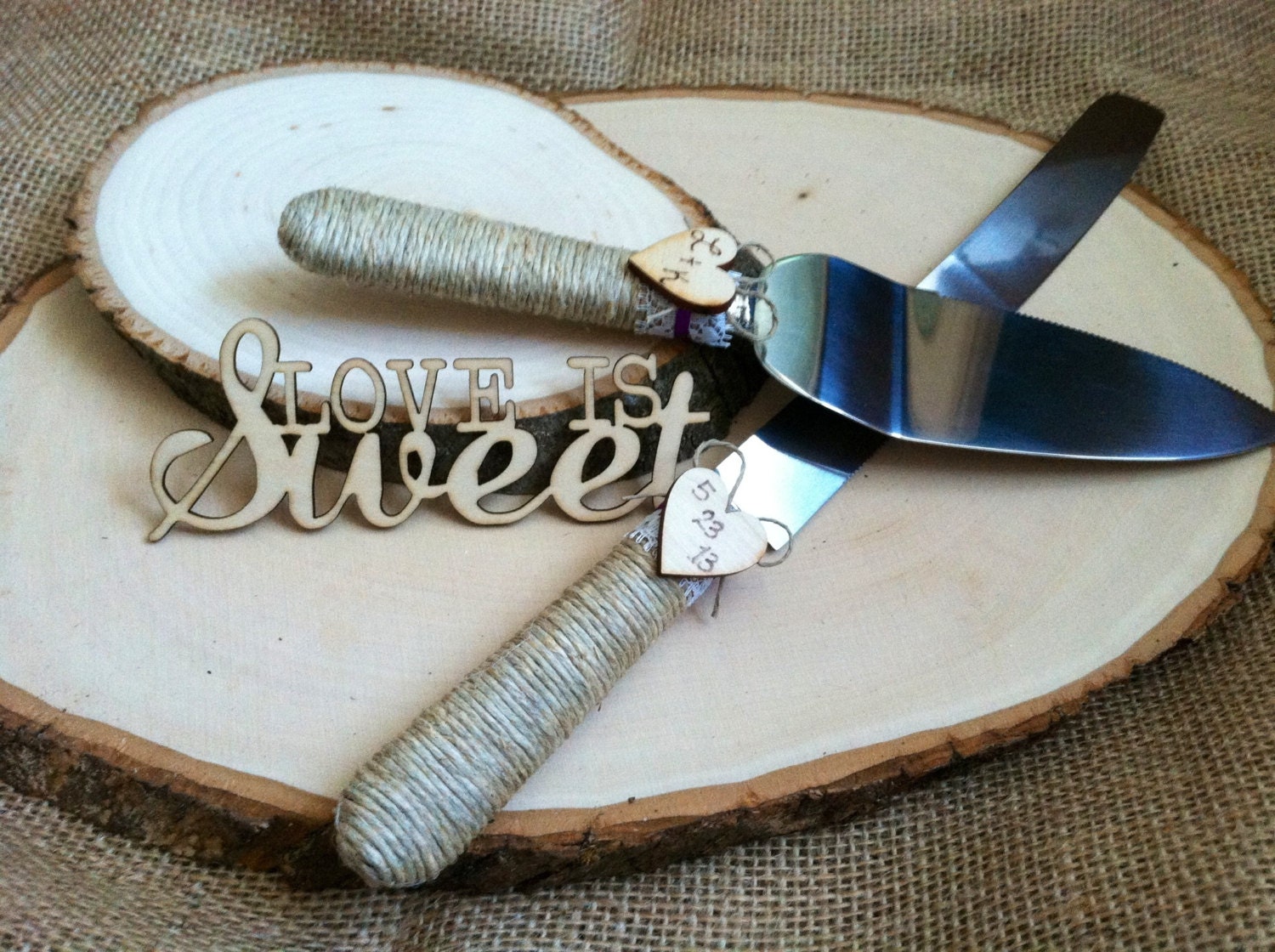 The Original Wedding Cake Server Set Personalized Rustic The Original Wedding Cake Server Set Personalized Rustic