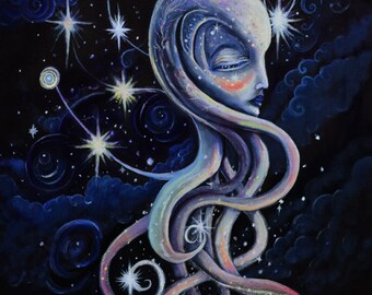 Starchild Original Painting Bitcoin Accepted
