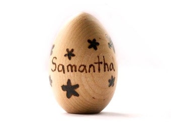 Personalized Easter Egg - Wooden Easter Eggs - Heirloom Wooden Toy - Eco Friendly - Montessori Wooden Eggs - Waldorf Toys