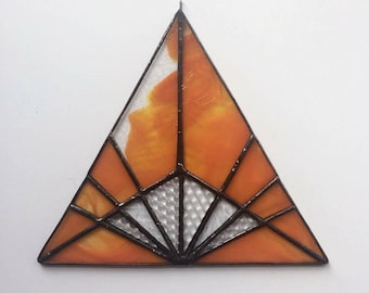 Triangle Stained Glass Suncatcher