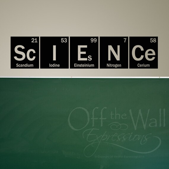 color page table periodic elements art wall Periodic vinyl Table wall decal Science