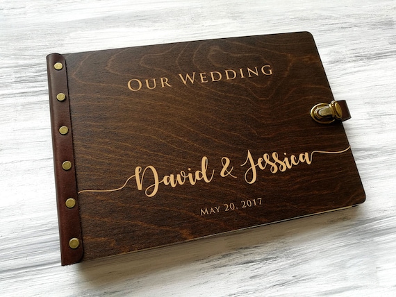 Wedding Photo Album Wood Photo Album Personalized Photo Album