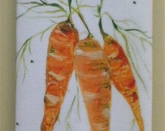 Carrot Cotton Huck Kitchen Towel