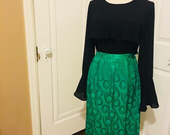 Elegant emerald skirt