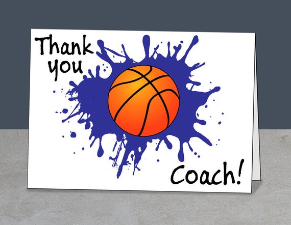 basketball thank you coach basketball coach thanks thank you coach thank you cards