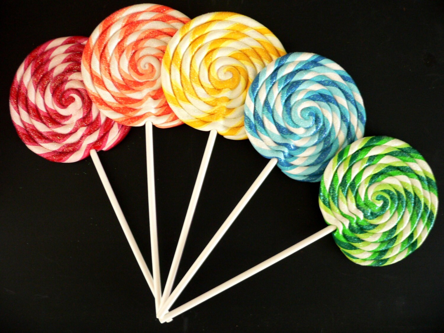 Fake Lollipop LARGE Big Carnival Candy Shoppe Clay Swirl Fake