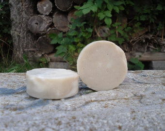 BENTONITE CLAY Shaving Soap one ounce travel/camping/gift/socking stuffer/trial size Organic Cold Process Soap - Unscented.