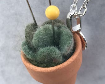 Succulent Pincushion Necklace