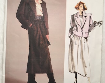 Vintage Vogue 1627, 1980s Vogue American Designer Calvin Klein Pattern