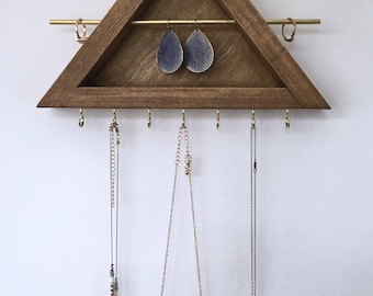 Small All in One Jewelry Organizer / Earring-Ring-Necklace Organizer / Earring Holder / Bracelet Display
