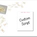 Custom Script Words