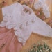 UK/EU SELLER Vintage pdf knitting pattern baby girl crossover leaf border matinee coat. Patons 5105. Fits chest 16-22" (41-56cms)