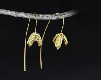 Gold & Silver Tulip Earrings