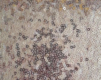 Rose gold sequin fabric