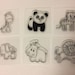 Clear mini cling stamps lot zoo animals
