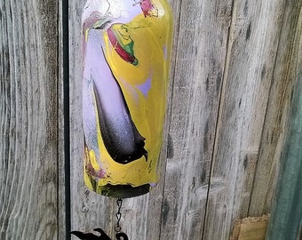 wine bottle art swirl painted