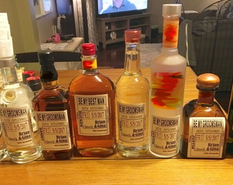 Will you be my Groomsman - Wedding Groomsman Liquor Labels - Will you be my Best Man - Groomsmen Labels - Grooms Gifts - 7
