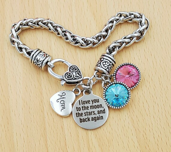 Mom Bracelet Mother Gift Mom Jewelry Gifts for Mom Christmas Gifts for Mom Mom from Daughter Birthstone Bracelet for Mom