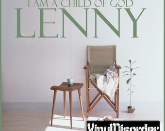 Lenny I am a child of god - Vinyl Wall Decal - Wall Quotes - Vinyl Sticker - Boysbedroom02ET