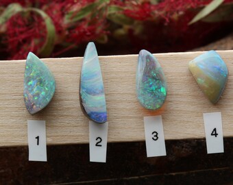 Unset Opals-Solid Opals-Gem grade Opal-3xUnset Boulder Opal-1xUnset Black Opal-Rare Opal-Natural Opal-Unset Opal for Jewelry Making-Original