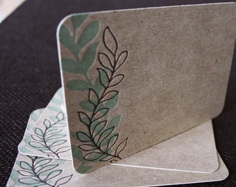 Note Card Set, Vines on Chipboard