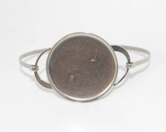 Stainless Steel Bangle Bracelet Blanks with tray 30mm