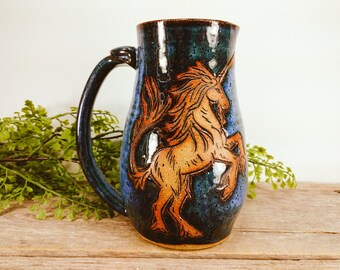 Unicorn Stein 28 oz - Unique Unicorn Mug - Unique Unicorn Gifts - Unicorn Lover Gift - Unicorn Mug - Mesiree Ceramics
