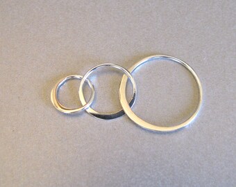 Sterling Silver Triple Circle Link