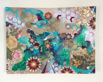 Original "Manifestations of Spontaneous Order" Mixed Media on Gallery Wrapped Canvas