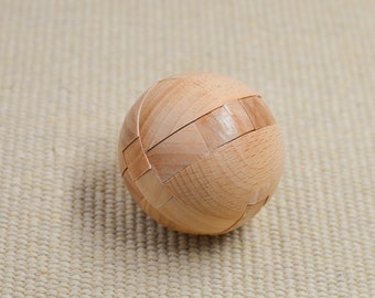 Wooden puzzle game brain teaser
