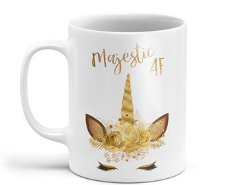 Majestic AF Unicorn Mug, Unicorn Coffee Mug, Cute Mugs for Her, Unicorn Lover, Unicorn Gift, Tea Mug, Funny Mug, Mugs, Dishwasher SafeMM-309