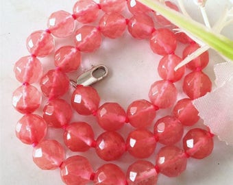 5 BEADS HAVE FACETED AAA WATERMELON TOURMALINE +++ 8MM.