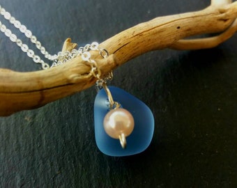 Seaglass Necklace Sea Glass Necklace Sea Glass Jewelry Gift for her Mother's day gift Beach Glass Necklace Beach glass Jewelry